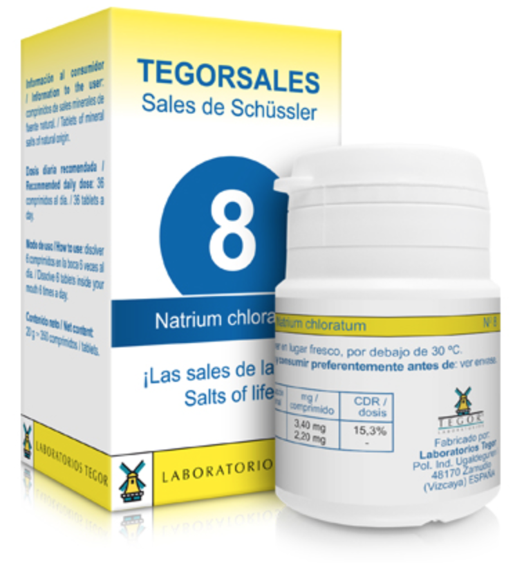 Tegorsales nº8 Natrium chloratum · Tegor · 20 gramos