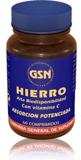 Hierro Bisglicinato + Vitamina C · GSN · 60 comprimidos