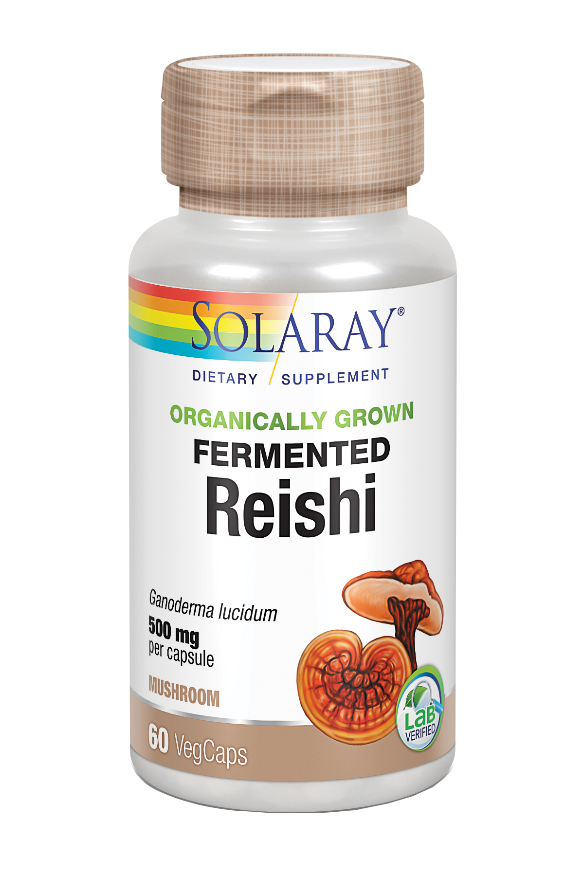 Reishi Fermentado · Solaray · 60 cápsulas