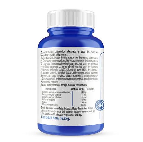 Melatonina + Cáñamo · Health4U · 30 cápsulas