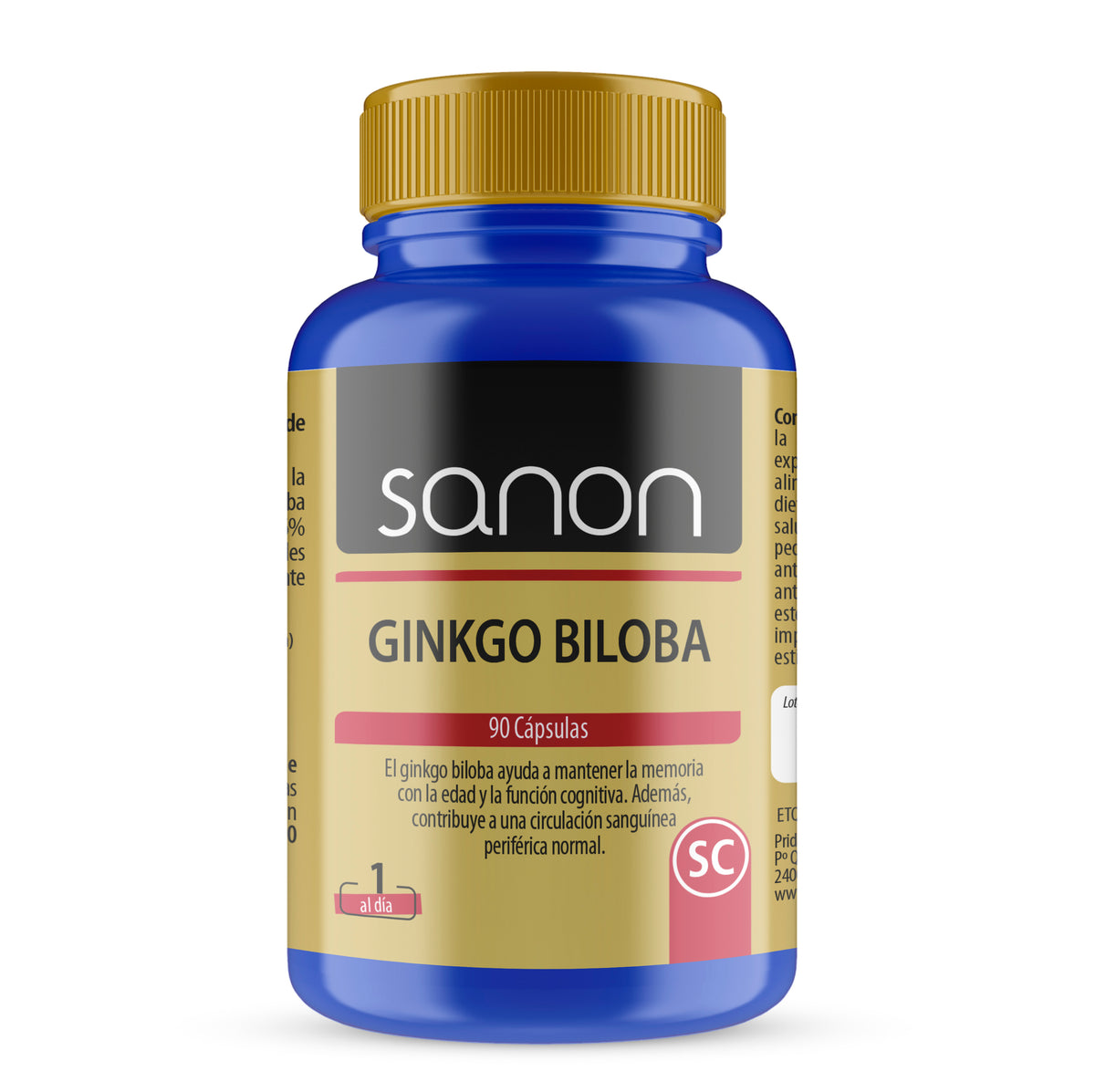 Ginkgo Biloba · Sanon · 90 cápsulas