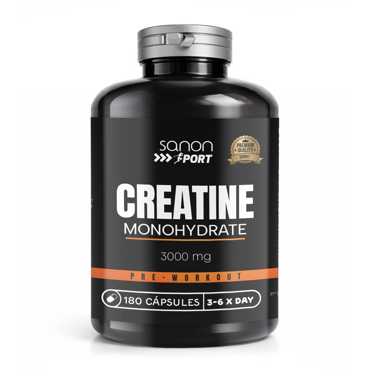 Creatina Monohidrato · Sanon Sport · 180 cápsulas