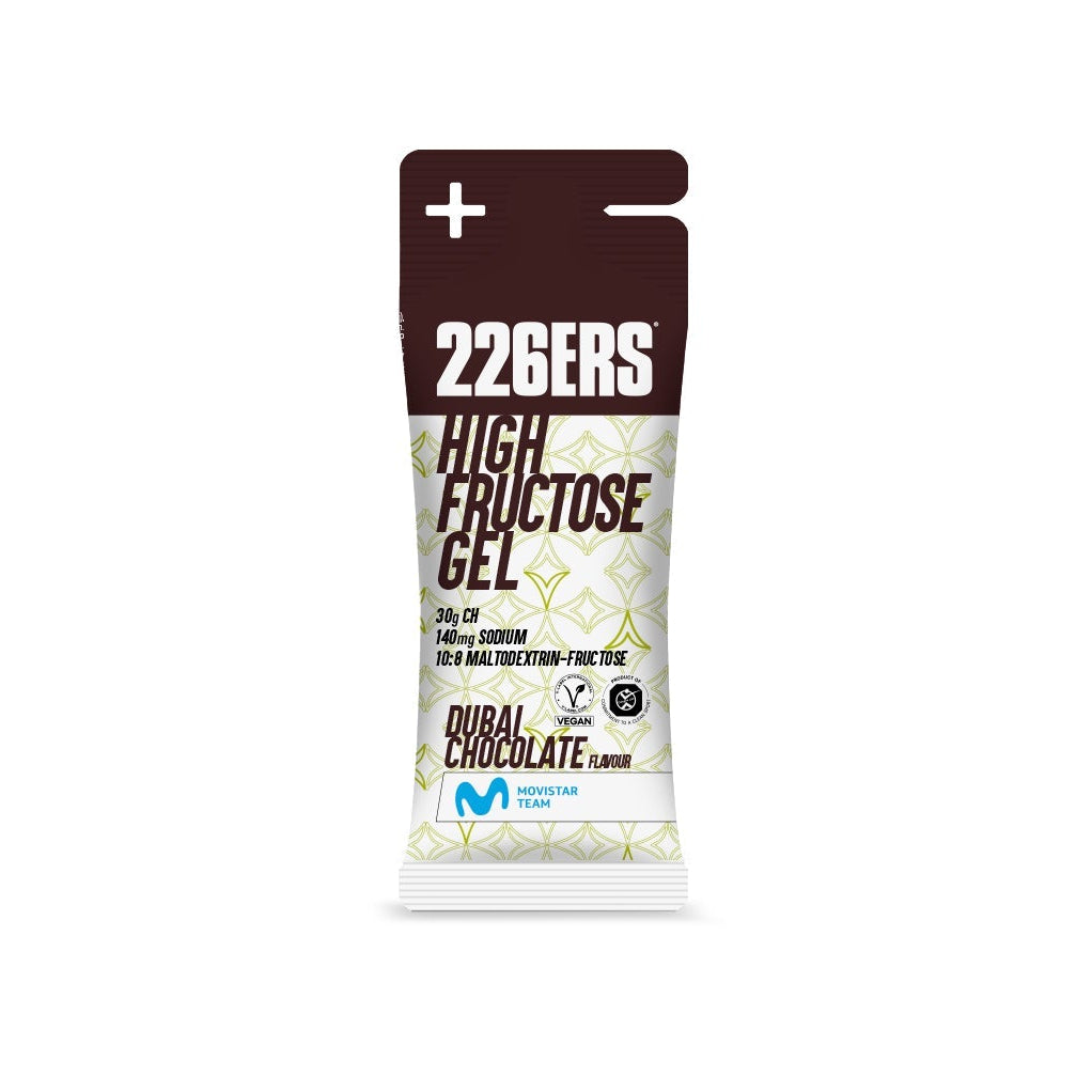 High Fructose Gel XS: Sabor Chocolate Dubai · 226ERS · 44 gramos