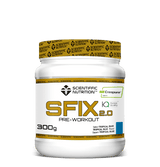 SFIX 2.0 Pre-Workout: Sabor Tropical Blue · Scientiffic Nutrition · 300 gramos