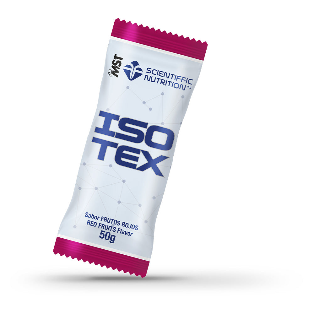 Isotex: Sabor Frutos Rojos · Scientiffic Nutrition · 50 gramos