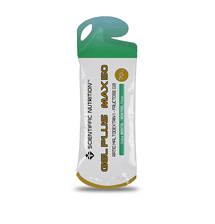 Gel Plus Max 50: Sabor Mentol · Scientiffic Nutrition · 70 gramos [Caducidad 11/2026]