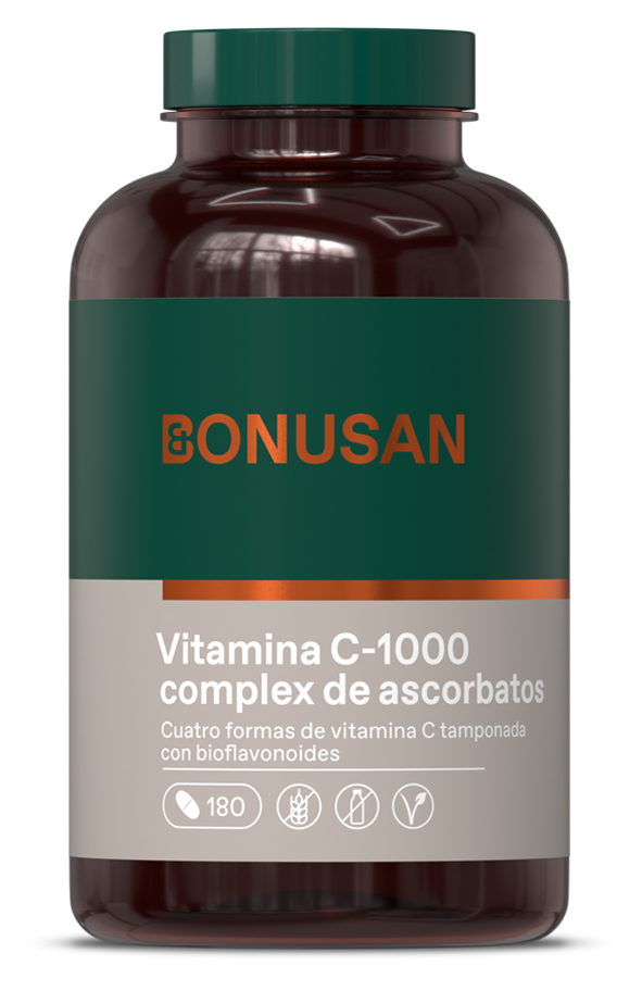 Vitamina C 1.000 (Complejo de Ascorbatos) · Bonusan · 180 comprimidos
