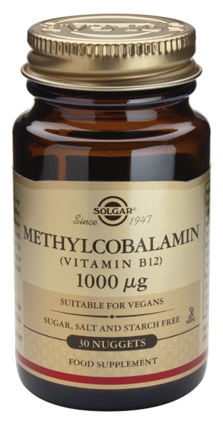 Vitamina B12 1.000 mcg (Metilcobalamina) · Solgar · 30 comprimidos