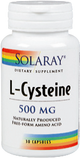 L-Cisteina 500 mg · Solaray · 30 cápsulas