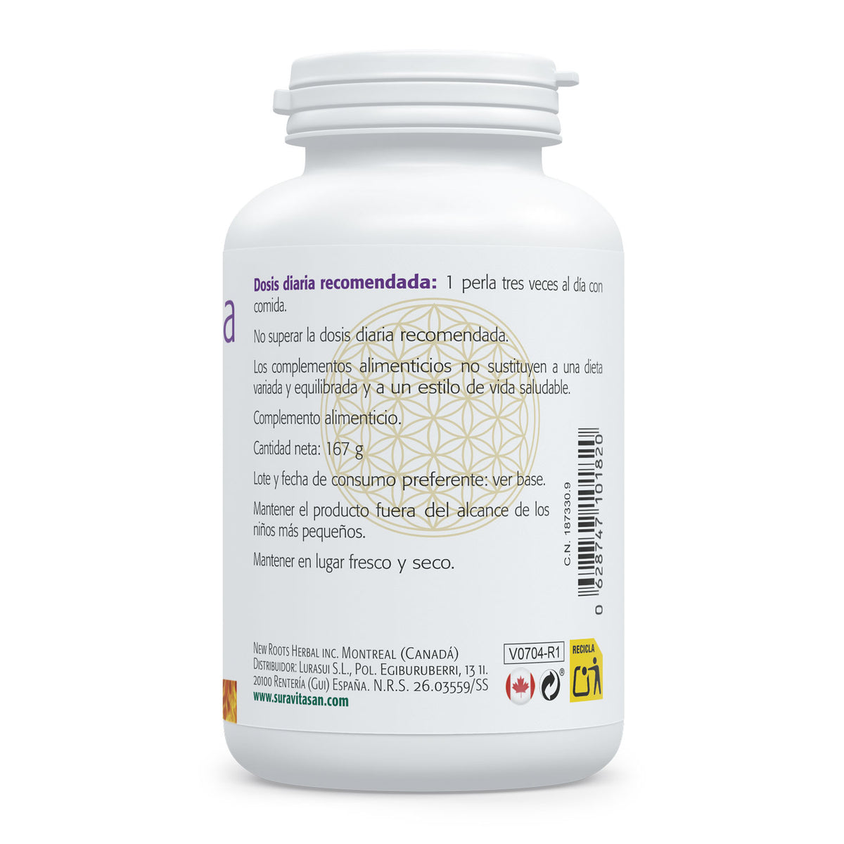 Aceite de Borraja · Sura Vitasan · 90 perlas — composición nutricional