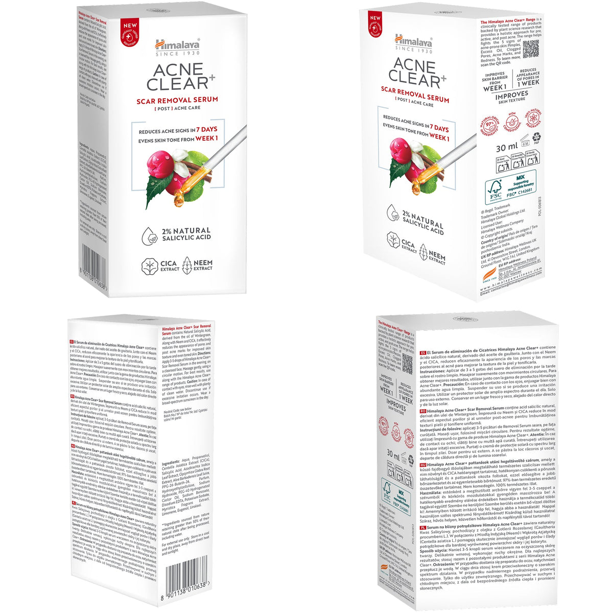 Acne Clear+ Scar Removal Serum · Himalaya · 30 ml