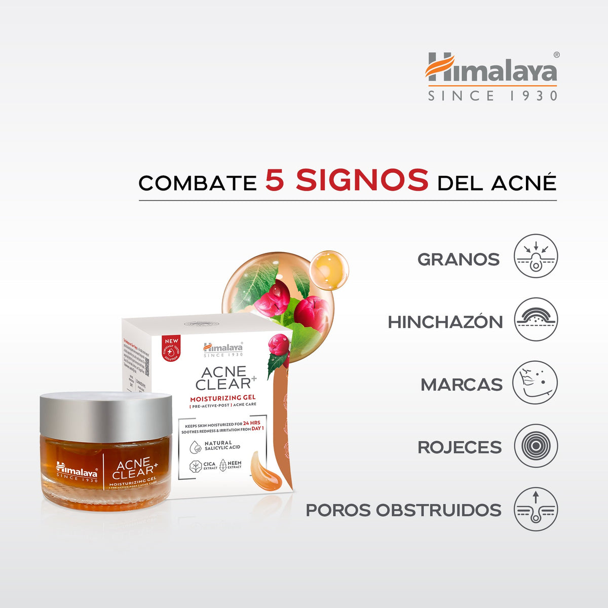 Acne Clear+ Gel Hidratante · Himalaya · 50 ml