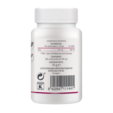 Zinc - Liberación Sostenida · Soria Natural · 200 comprimidos