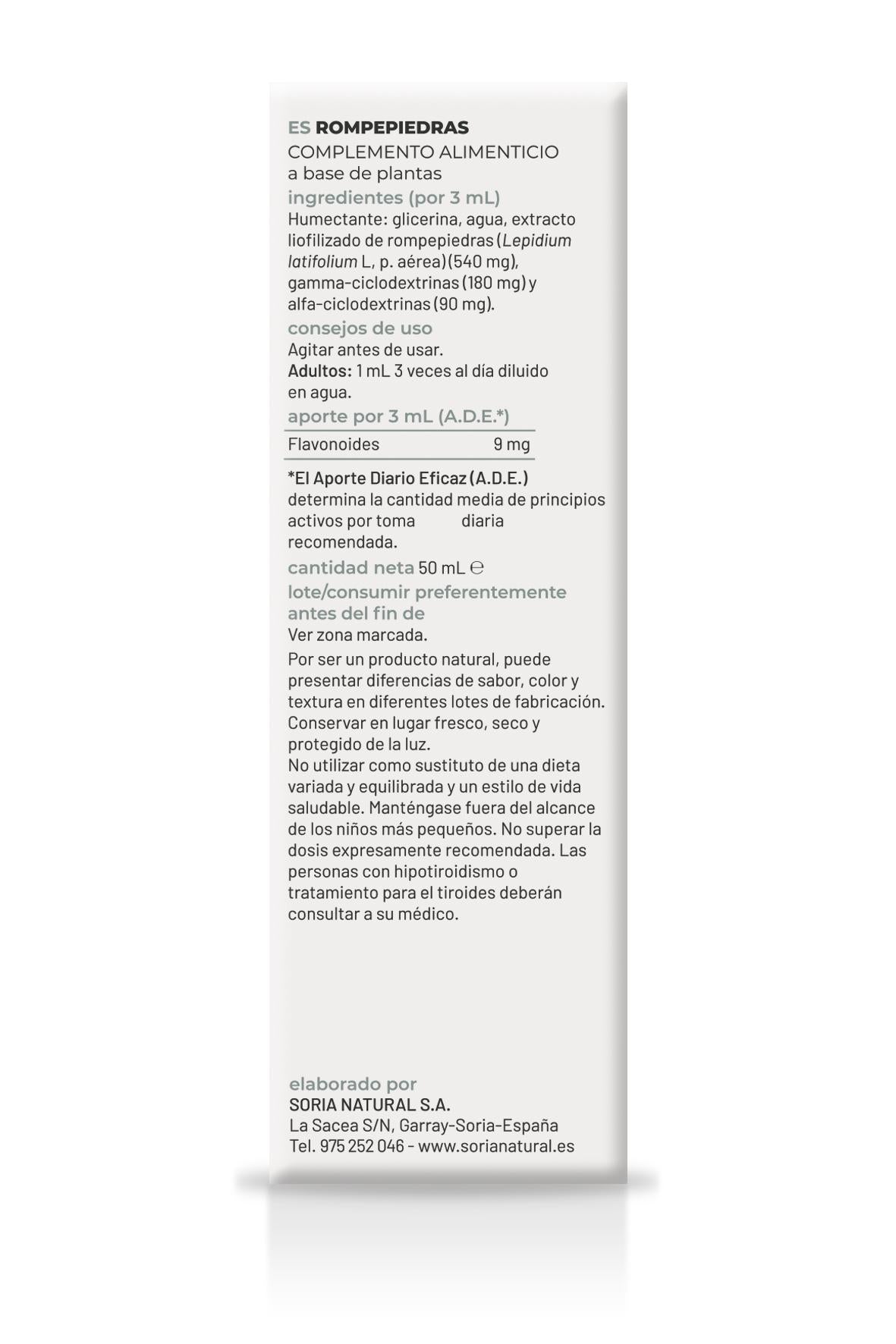 Extracto Natural de Rompepiedras · Soria Natural · 50 ml
