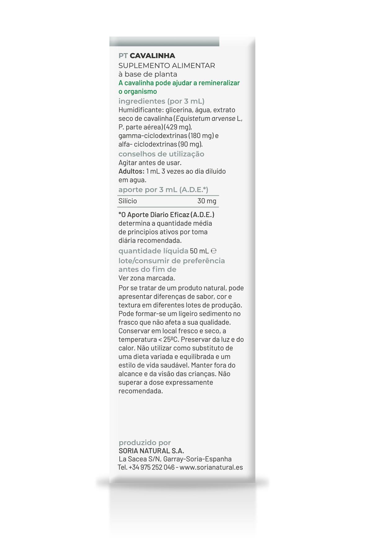 Extracto Natural de Cola de Caballo · Soria Natural · 50 ml - 5