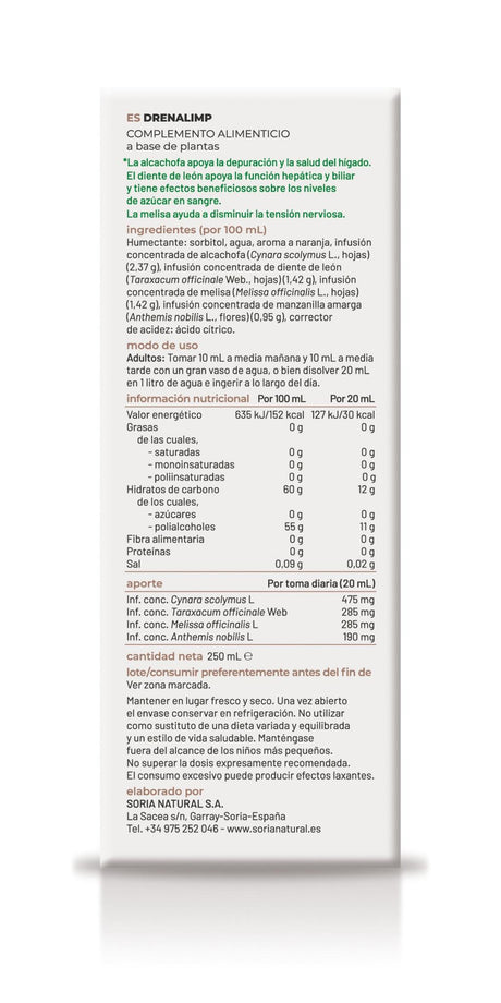 Drenalimp · Soria Natural · 250 ml