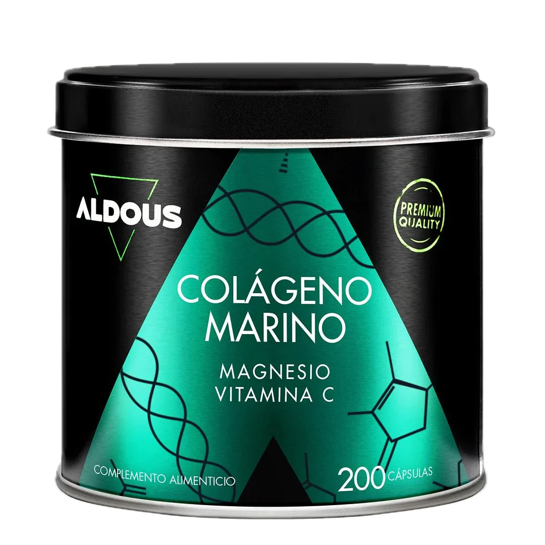 Colágeno Marino Hidrolizado con Magnesio y Vitamina C · Aldous · 200 cápsulas