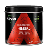 Hierro con Vitamina C, Ácido Fólico y B12 · Aldous · 400 comprimidos