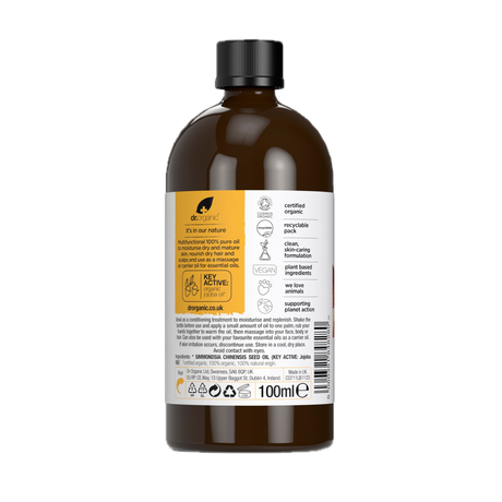 Aceite de Jojoba · Dr Organic · 100 ml