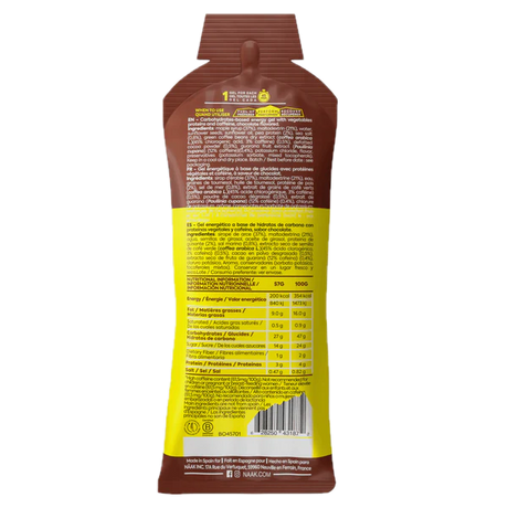 Gel Ultra Energy Chocolate · Naak · 57 gramos
