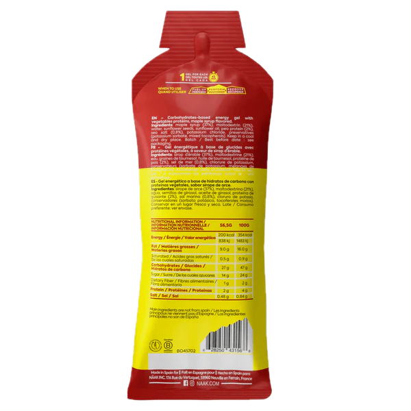 Gel Ultra Energy Arce Salado · Naak · 57 gramos