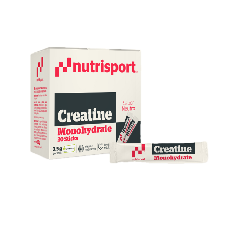 Creatina Monohidrato Creapure Neutro · Nutrisport · 20 sticks