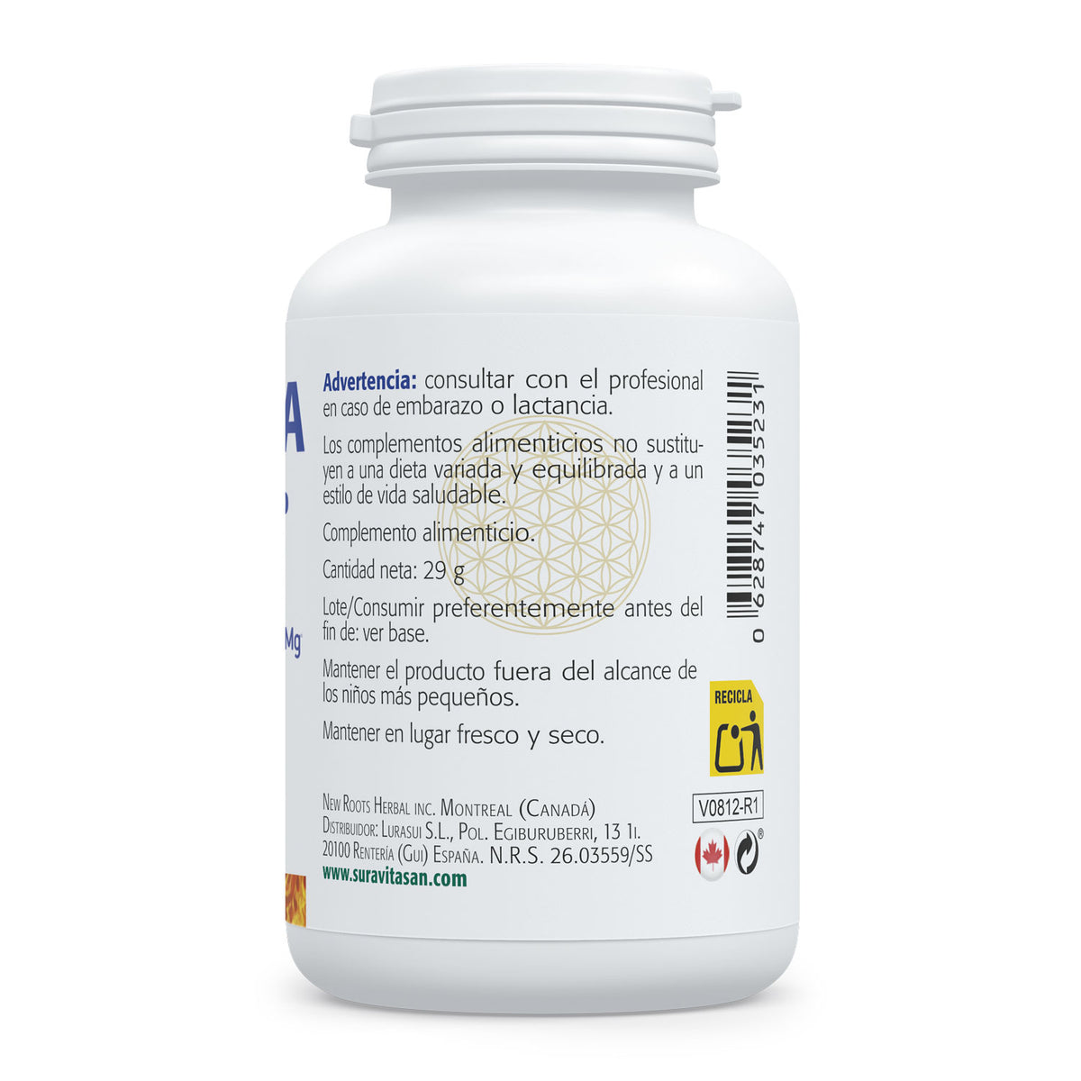 Magnesio ATA · Sura Vitasan — información nutricional