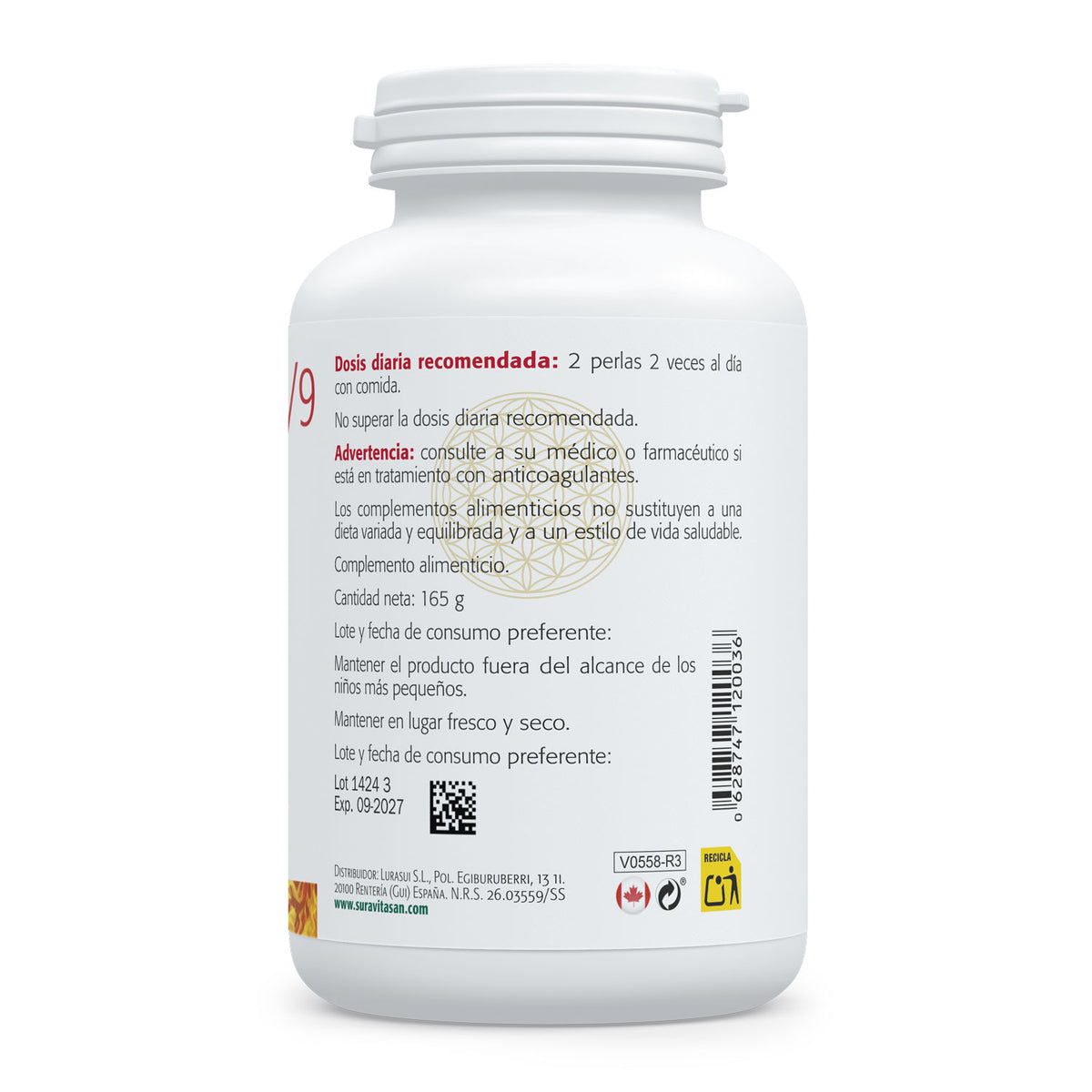 Omega 3-6-7-9 · Sura Vitasan — información nutricional