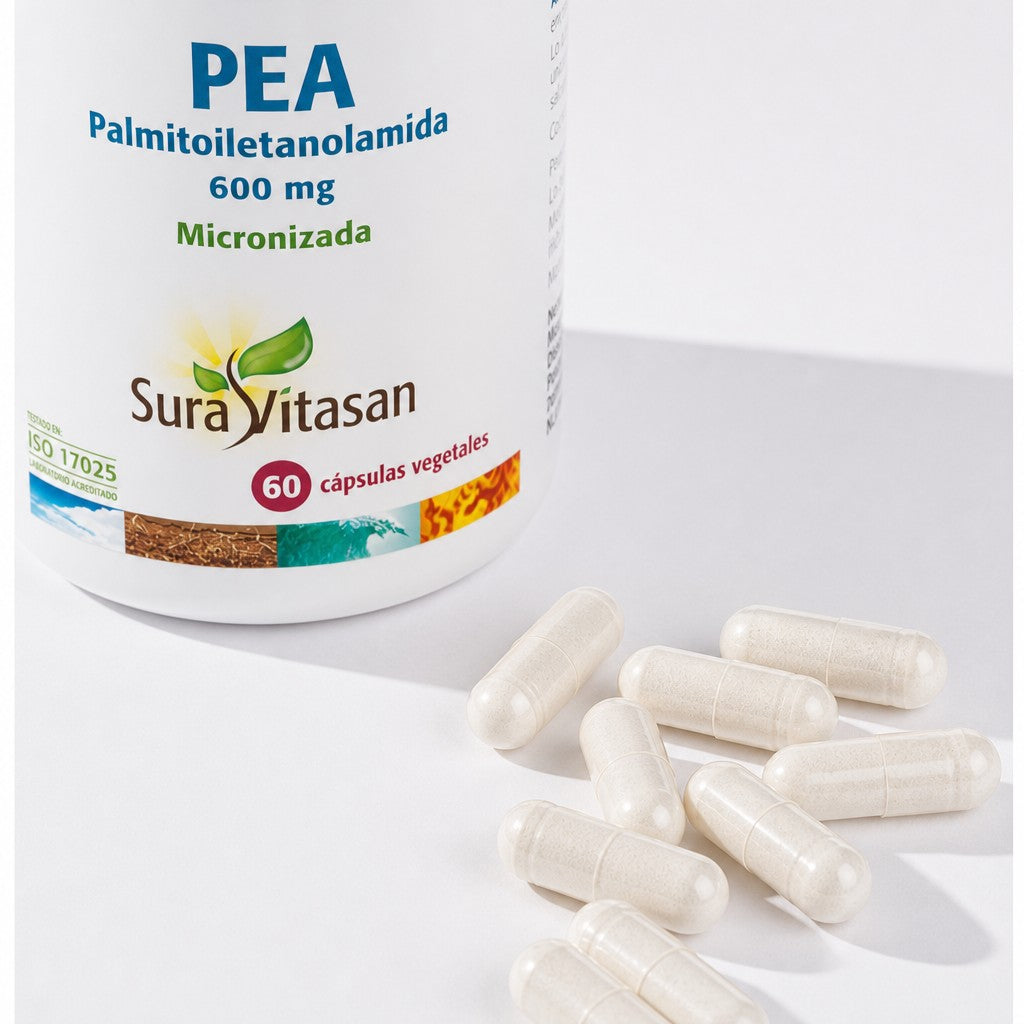 PEA · Sura Vitasan — detalle cápsulas