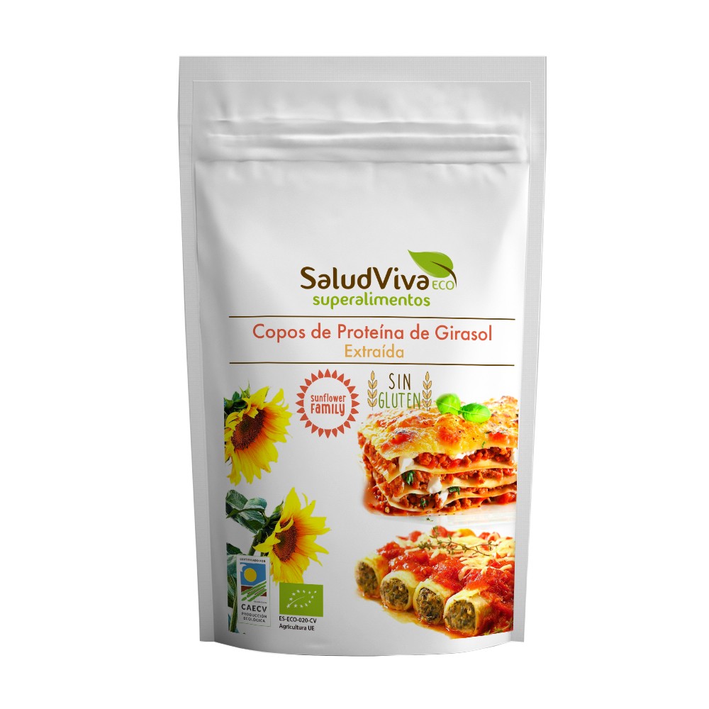 Copos de Proteína de Girasol Extraída Eco · Salud Viva · 100 gramos