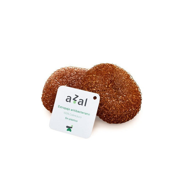 Estropajo de Cobre Puro · Azal · 2 unidades