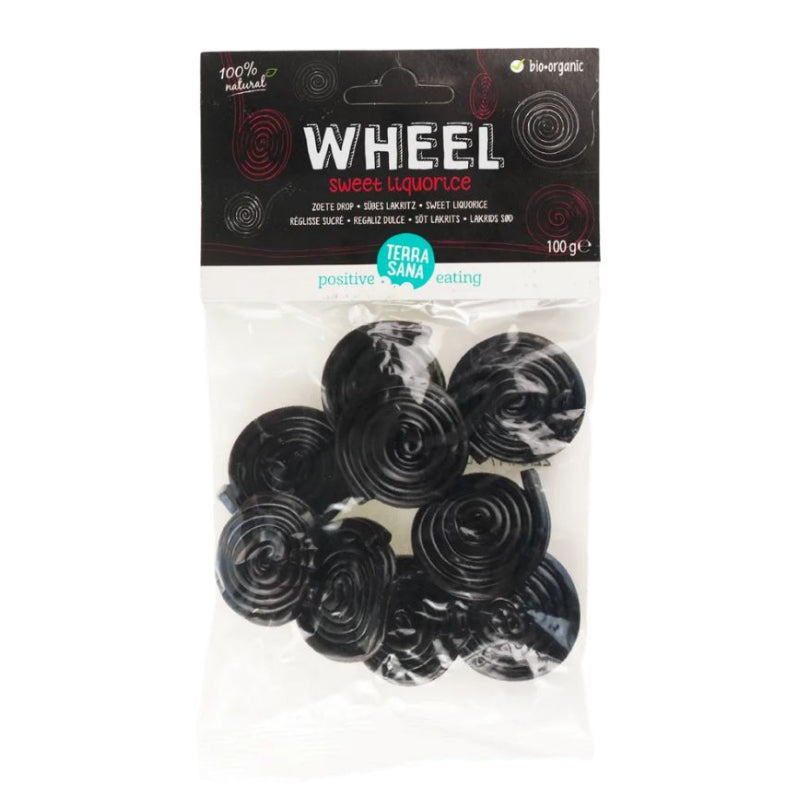 Regaliz Dulce Wheel · Terrasana · 100 gramos