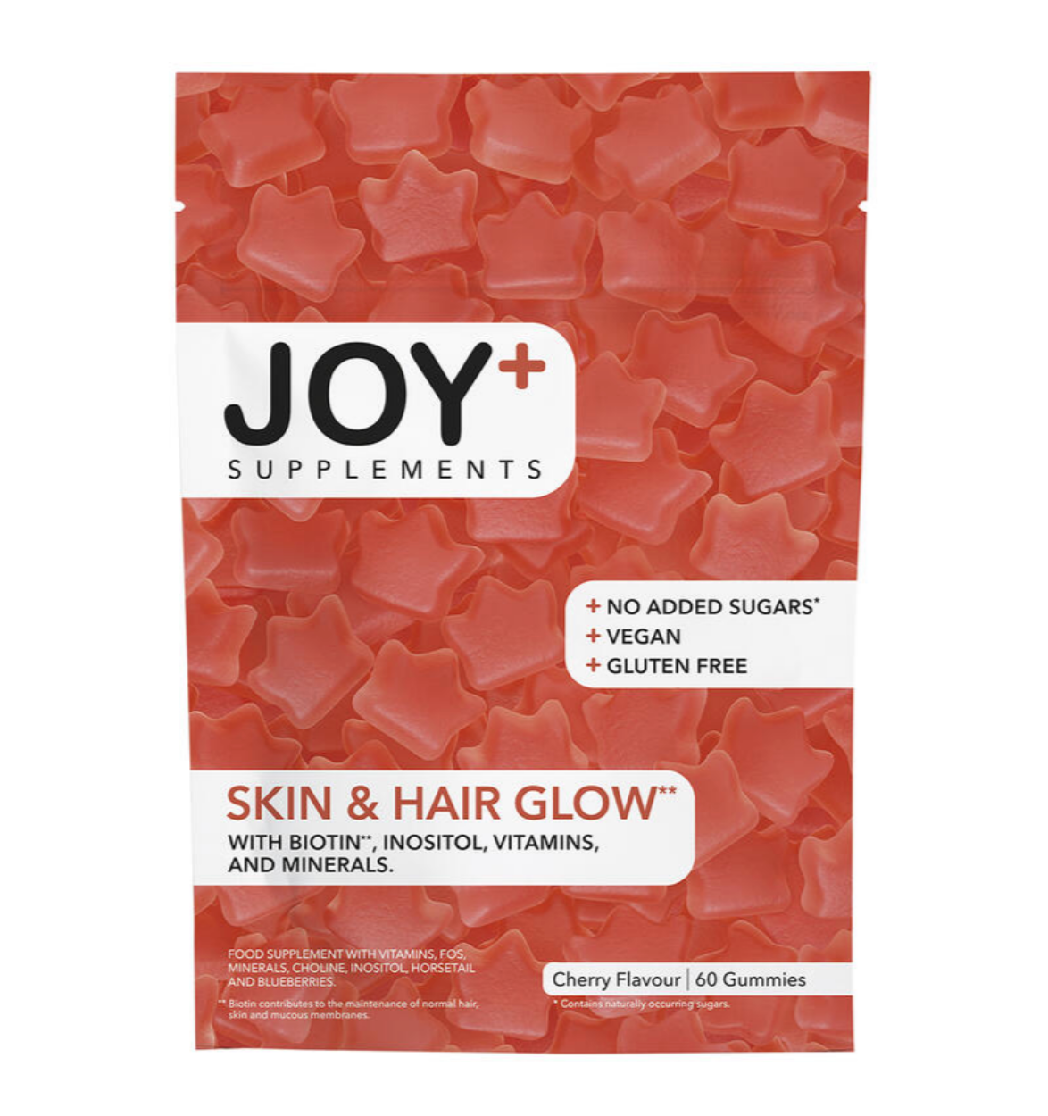 Skin and Hair Glow con Biotina · Joy+ · 60 gummies