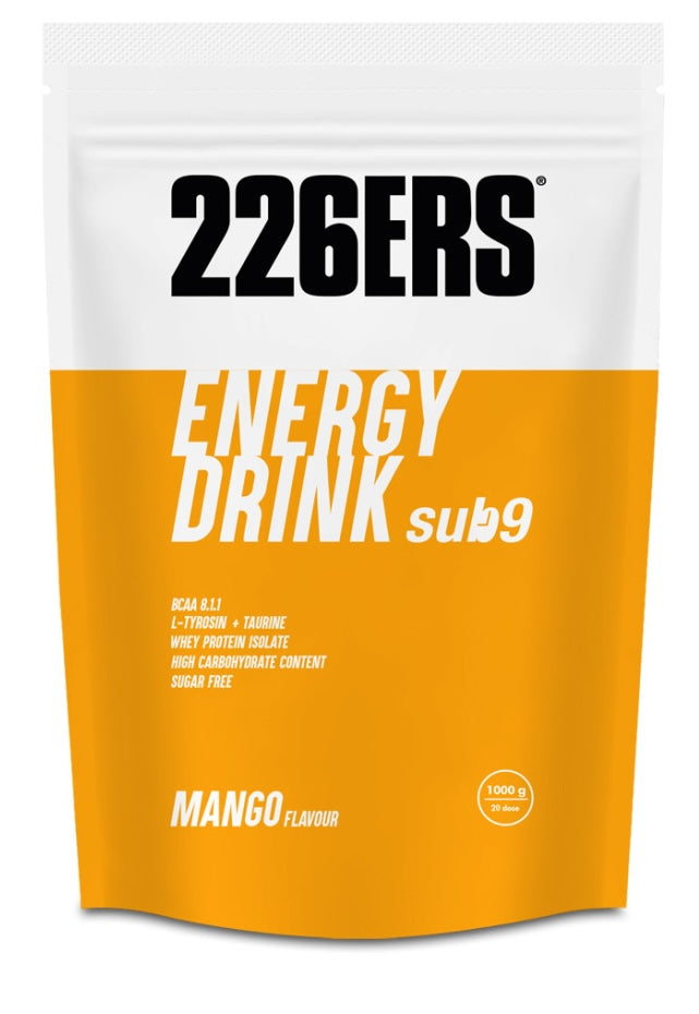 SUB9 Energy Drink: Sabor Mango · 226ERS · 1 kg