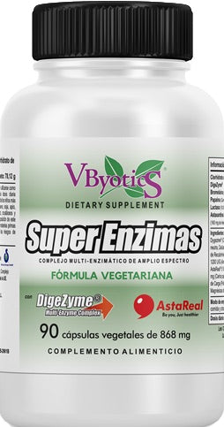 Super Enzimas con Digezyme · VByotics · 90 cápsulas