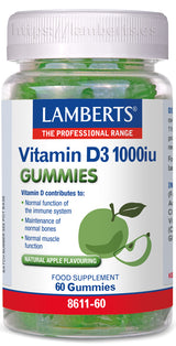 Vitamina D3 1000 UI · Lamberts · 60 gummies